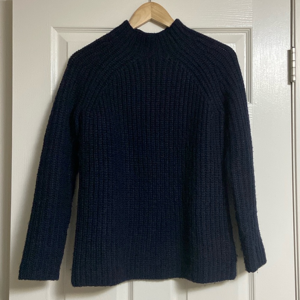 Boden Mock Neck Navy Sweater XS